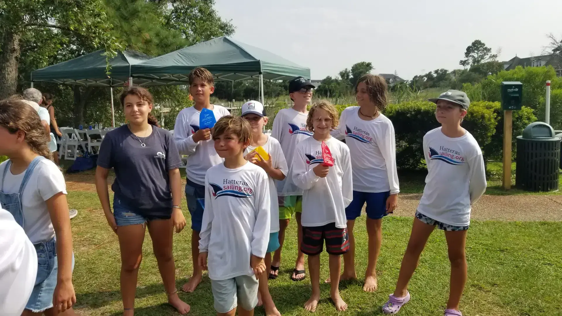 Youth sailing program participants