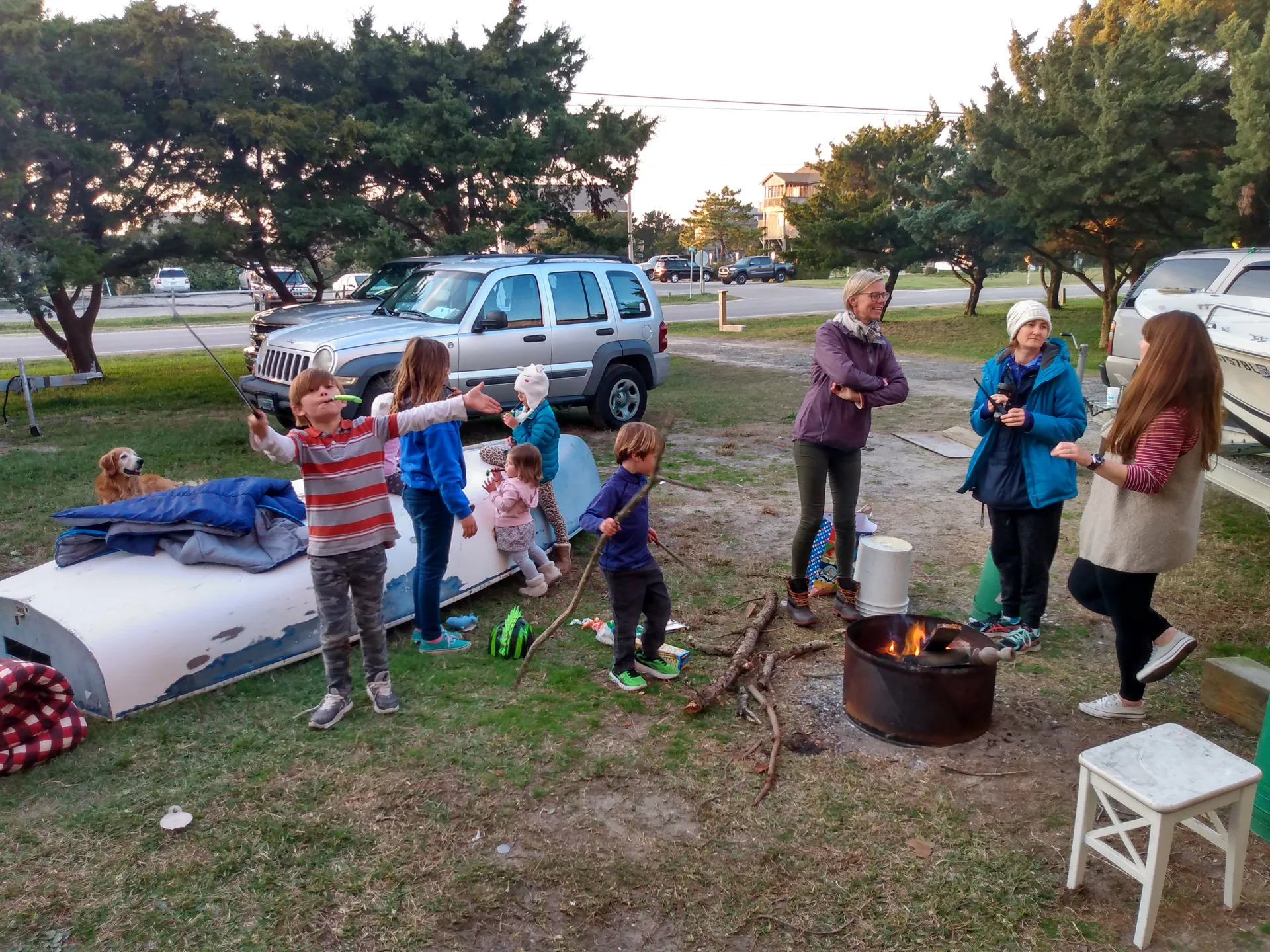 Community gathering after a sail
